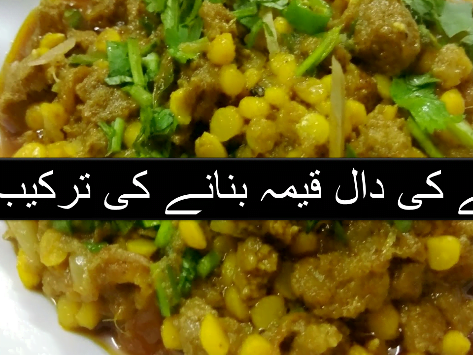 Chane Ki Daal Qeema Recipe In Urdu
