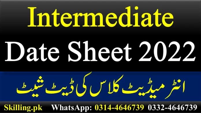 Intermediate Date Sheet 2022